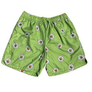 Nike Sportswear Sports Essentials Flow Floral Green Shorts Mens Size Small